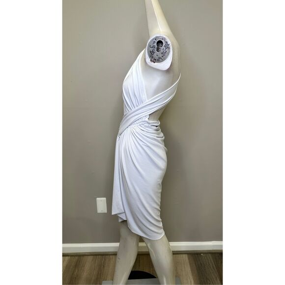 NWT J.Angelique Valeria Mini Dress in White solid Knit Size M $295 - Picture 5 of 10